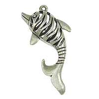 Zinc Alloy Animal Pendants, Dolphin, plated, hollow cadmium free Approx 2mm 