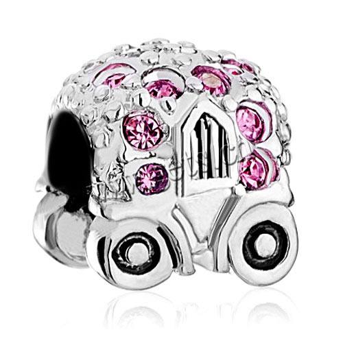 Rhinestone Zinc Alloy European Beads, Car, plated, Customized & without troll & with rhinestone, more colors for choice, 9-15mm, Hole:Approx 5mm, Sold By PC