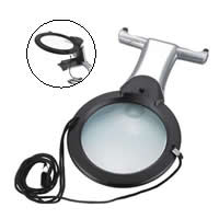 ABS Plastic Magnifier, with Glass, magnify 5 times & LED Inner Approx 25mm 