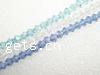 Bicone Crystal Beads, Rivoli Xilion, full plated, AB color 4mm Inch 