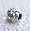 Zinc Alloy European Beads, Flower, plated, without troll nickel free Approx 4.5mm 