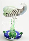 Lampwork Decoration, Animal, fish shape, 58x45x35mm, Sold by PC