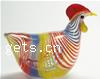 Lampwork Decoration, Animal, chicken shape, 55X27mm, Sold by PC
