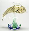 Lampwork Decoration, Animal, fish shape, 67x65mm, Sold by PC