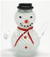 Lampwork Decoration, Christmas, snowman shape, 58x35x45mm, Sold by PC