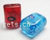 Handmade Lampwork Beads, Rectangle, 12x16x20mm, Sold by PC