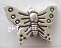 Zinklegierung Tier Perlen, Schmetterling, plattiert, keine, 15x12mm, 500PCs/Tasche, verkauft von Tasche