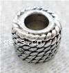 Zinc Alloy European Beads, Tube, plated, without troll nickel free Approx 4mm 
