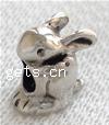 Zinc Alloy European Beads, Rabbit, plated, without troll nickel free Approx 4mm 