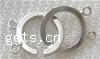 Messing Ring-Ring Verschluss, Kreisring, plattiert, 2 strängig, keine, 18mm, verkauft von setzen