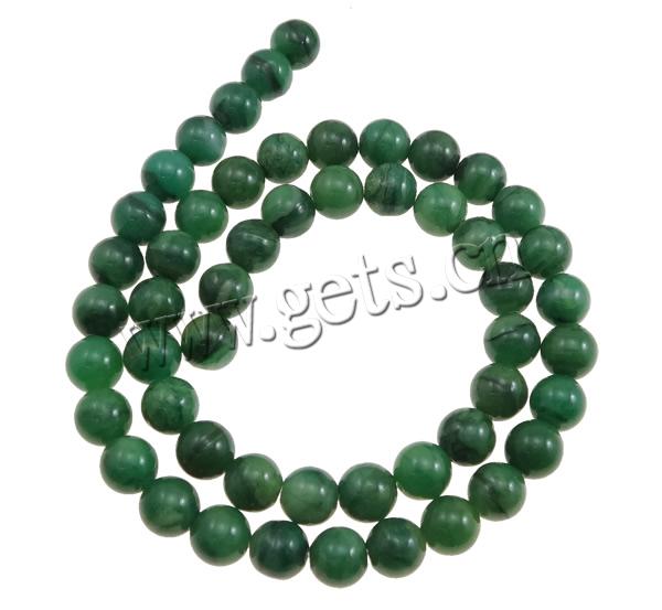 Natural African Turquoise Beads, Round, different size for choice, green, Hole:Approx 1mm, Length:Approx 15.7 Inch, Sold By Strand