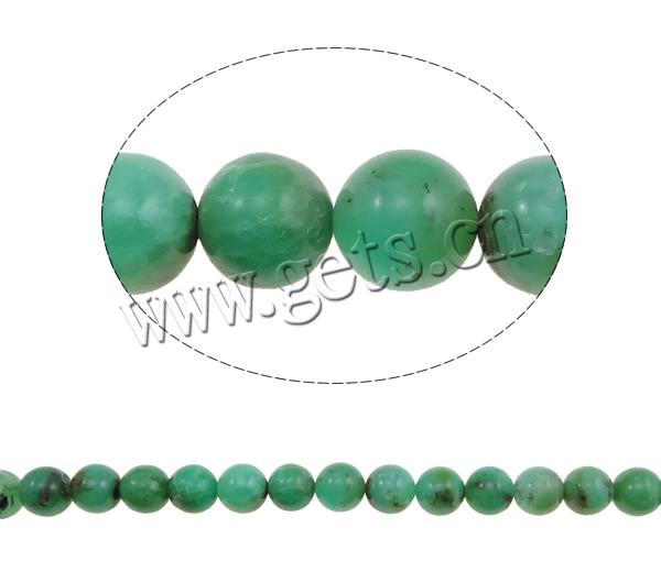 Australia Chrysoprase Bead, Round, natural, different size for choice, Hole:Approx 1mm, Length:Approx 15.7 Inch, Sold By Strand