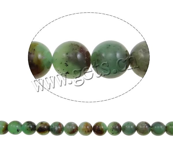 Australia Chrysoprase Bead, Round, natural, different size for choice, Hole:Approx 1mm, Length:Approx 15.7 Inch, Sold By Strand