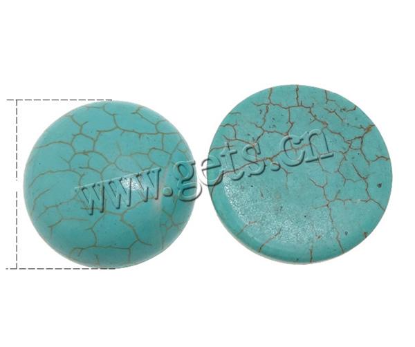Synthetic Turquoise Cabochon, Flat Round, Customized & more sizes for choice & flat back, turquoise blue, Sold By PC