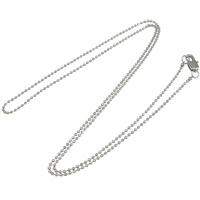 Brass Cable Link Necklace Chain, plated, ball chain 1.5mm Inch 