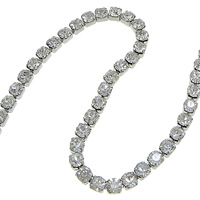 Brass Rhinestone Claw cadena, metal, hecho a mano, con diamantes de imitación, más colores para la opción, libre de cadmio, 3x3mm, longitud:100 m, Vendido por Grupo