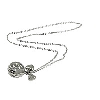 Stainless Steel Jewelry Necklace, 316 Stainless Steel, with Rhinestone, oval chain, original color Approx 16 Inch 