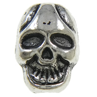 Zinc Alloy Jewelry Beads, Skull, plated nickel, lead & cadmium free Approx 1.5mm, Approx 