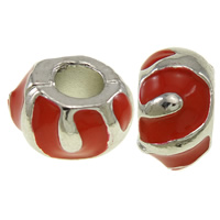 Enamel Zinc Alloy European Beads, Drum, plated, Customized & without troll nickel, lead & cadmium free Approx 5mm 