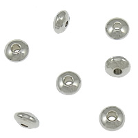 Stainless Steel Crimp Beads, Rondelle, original color Approx 1.6mm 
