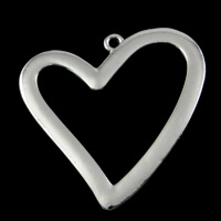 Zinc Alloy Heart Pendants, plated nickel, lead & cadmium free Approx 2mm 