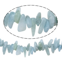 Синий халцедон, аквамарин, Комкообразная форма, Март камень, 19-14mm,6-3mm, отверстие:Приблизительно 1mm, длина:15.5 дюймовый, продается Strand