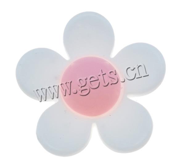Fashion Acrylic Jewelry Cabochon, Flower, different size for choice & two tone & solid color, Sold By PC