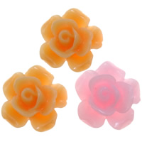 Fashion Acrylic Jewelry Cabochon, Flower, Carved, flat back & solid color 