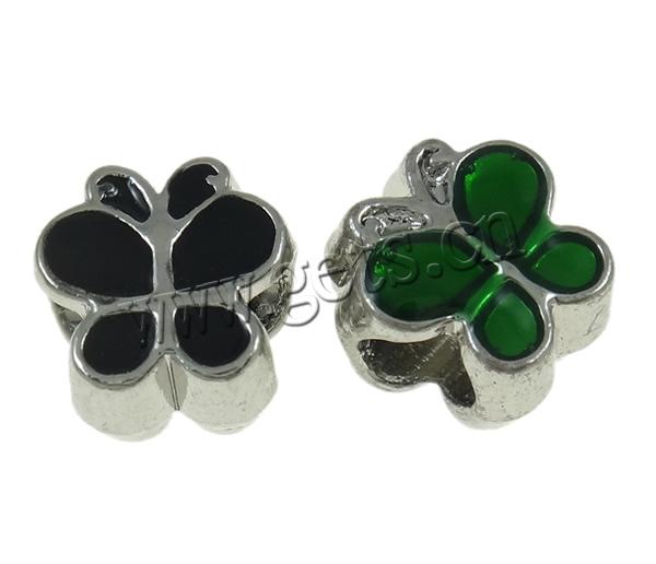 Enamel Zinc Alloy European Beads, Butterfly, plated, Customized & without troll, more colors for choice, 10x10x7mm, Hole:Approx 4.5mm, Sold By PC