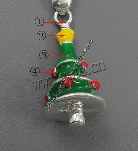 Colgantes de Navidad de aleación de cinc, aleación de zinc, Cascabel, chapado, Joyas de Navidad & esmalte, más colores para la opción, 21x12mm, agujero:aproximado 2mm, Vendido por UD