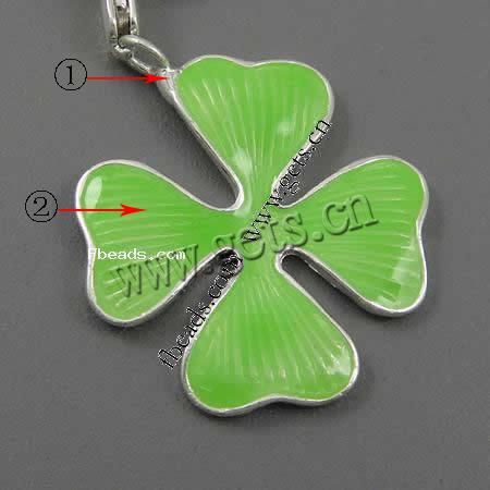 Zinc Alloy Enamel Pendants, Flower, plated, more colors for choice, 23.5x3mm, Hole:Approx 2mm, Sold By PC