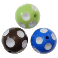 Acrylic Polka Dot Beads, Round, solid color Approx 2mm 