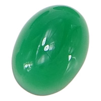 Agate Cabochon, Green Agate, Oval 