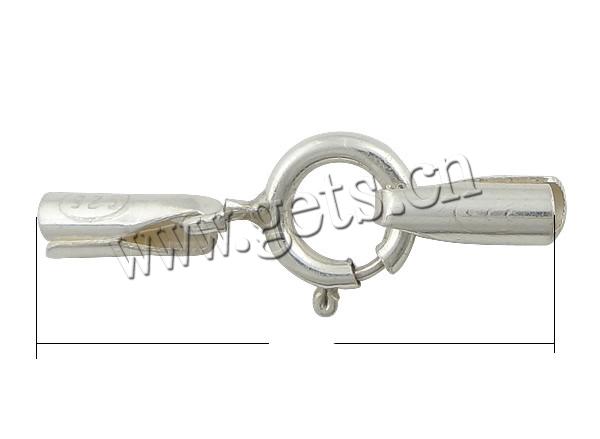 純銀製ばね輪の留め金, 92.5％純度シルバー, プラチナメッキ, チェーンの終端記号と共に & 異なるサイズの選択, 売り手 セット