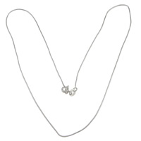 Серебряное ожерелье цепи, Серебро 925 пробы, Другое покрытие, змея цепи, Много цветов для выбора, 0.8mm, длина:16 дюймовый, продается Strand