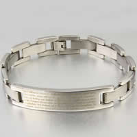 Stainless Steel Chain Bracelets, 316L Stainless Steel, original color, 12mm Approx 8 Inch 