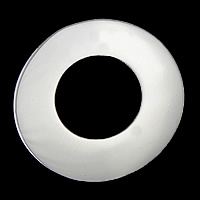 Etiqueta de plata de rey, plata de ley 925, Donut, chapado, Modificado para requisitos particulares, más colores para la opción, 26x26x1.5mm, agujero:aproximado 13mm, Vendido por UD