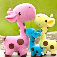 Plush Giraffe Doll mixed colors 