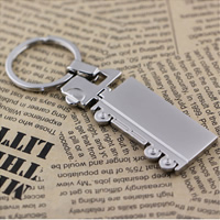 bijoux de porte-clés en Alliage de zinc, Camion, Placage de couleur platine, sans plomb et cadmium Vendu par PC