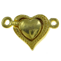 Zinc Alloy Magnetic Clasp, Heart, plated, single-strand nickel, lead & cadmium free Approx 1.5mm 