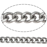 Снаряженная цепь из нержавеющей стали, Нержавеющая сталь 304, оригинальный цвет Приблизительно 100м/Лот, продается Лот
