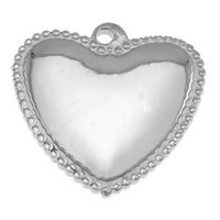 Stainless Steel Tag Charm, Heart, Customized, original color Approx 1.6mm 