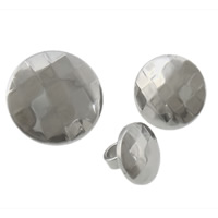 304 Stainless Steel Shank Button, Flat Round original color Approx 4mm 