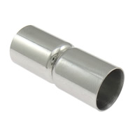 Runder Edelstahl Magnetverschluss, 304 Edelstahl, Zylinder, originale Farbe, 20x8x8mm, Innendurchmesser:ca. 7mm, verkauft von PC