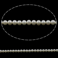 Round Cultured Freshwater Pearl Beads, natural 4mm Approx 0.8mm Approx 15.3 Inch 