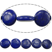 Natural Lapis Lazuli Beads, Flat Round Approx 1mm .5 Inch Approx 