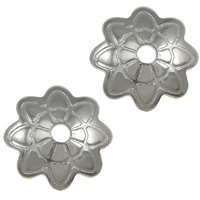Stainless Steel Bead Cap, 304 Stainless Steel, Flower, original color Approx 0.8mm 