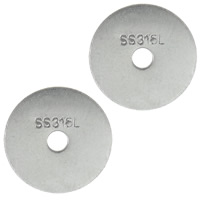 acier inoxydable 316L perle d'entretoise, Plat rond, couleur originale Environ 2mm Vendu par sac