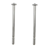 Stainless Steel Earring Stud Component, 304 Stainless Steel, original color 0.7mm 