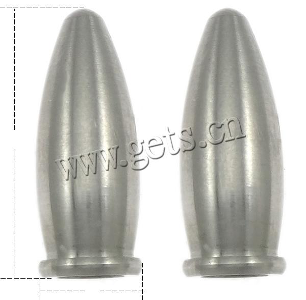 Stainless Steel Magnetic Clasp Findings, Bullet, different size for choice, original color, Sold By PC